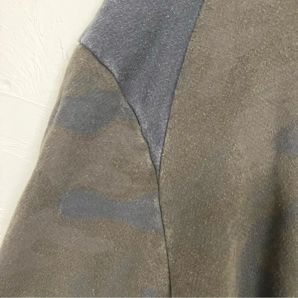 Philip Lim Target Brown & Green Camo Print Sweater Mens XXL Pullover Crew Neck